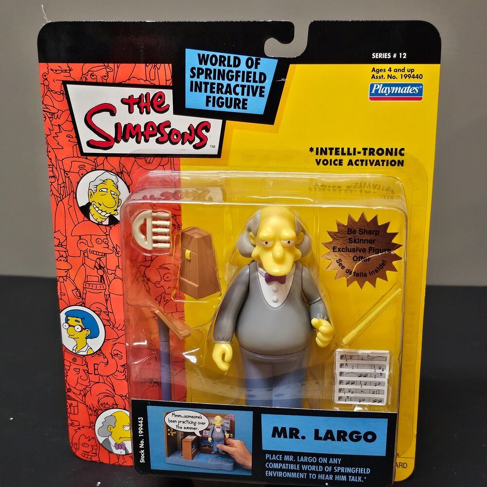 Mr Largo Music Teacher World of Springfield Simpsons Intellitronic Figure NIP